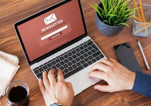 sample3 hands typing on a laptop